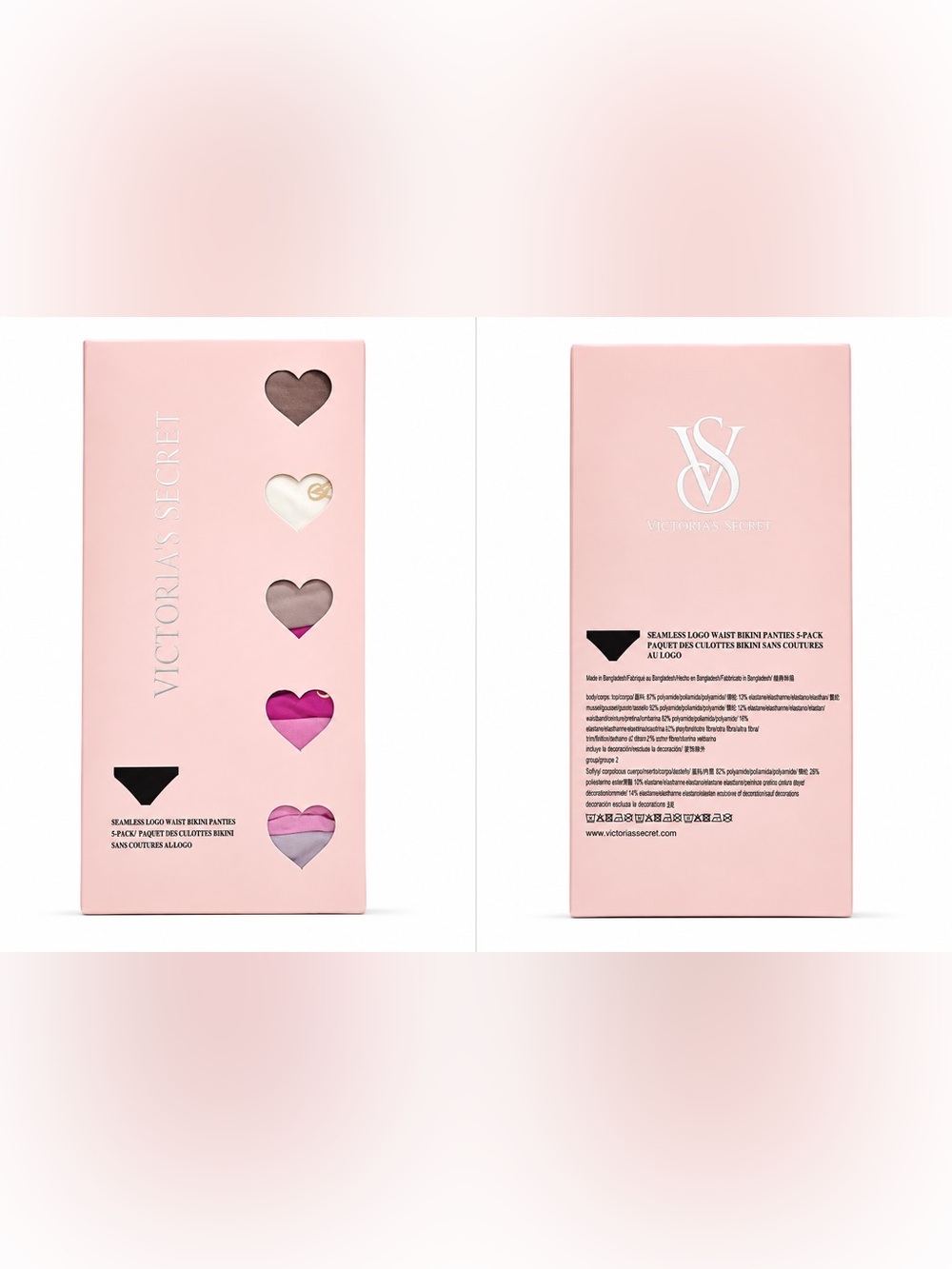 Victoria's Secret Pink and Fuchsia Lingerie Gift Set Box - 5 pair - Picture 1 of 1